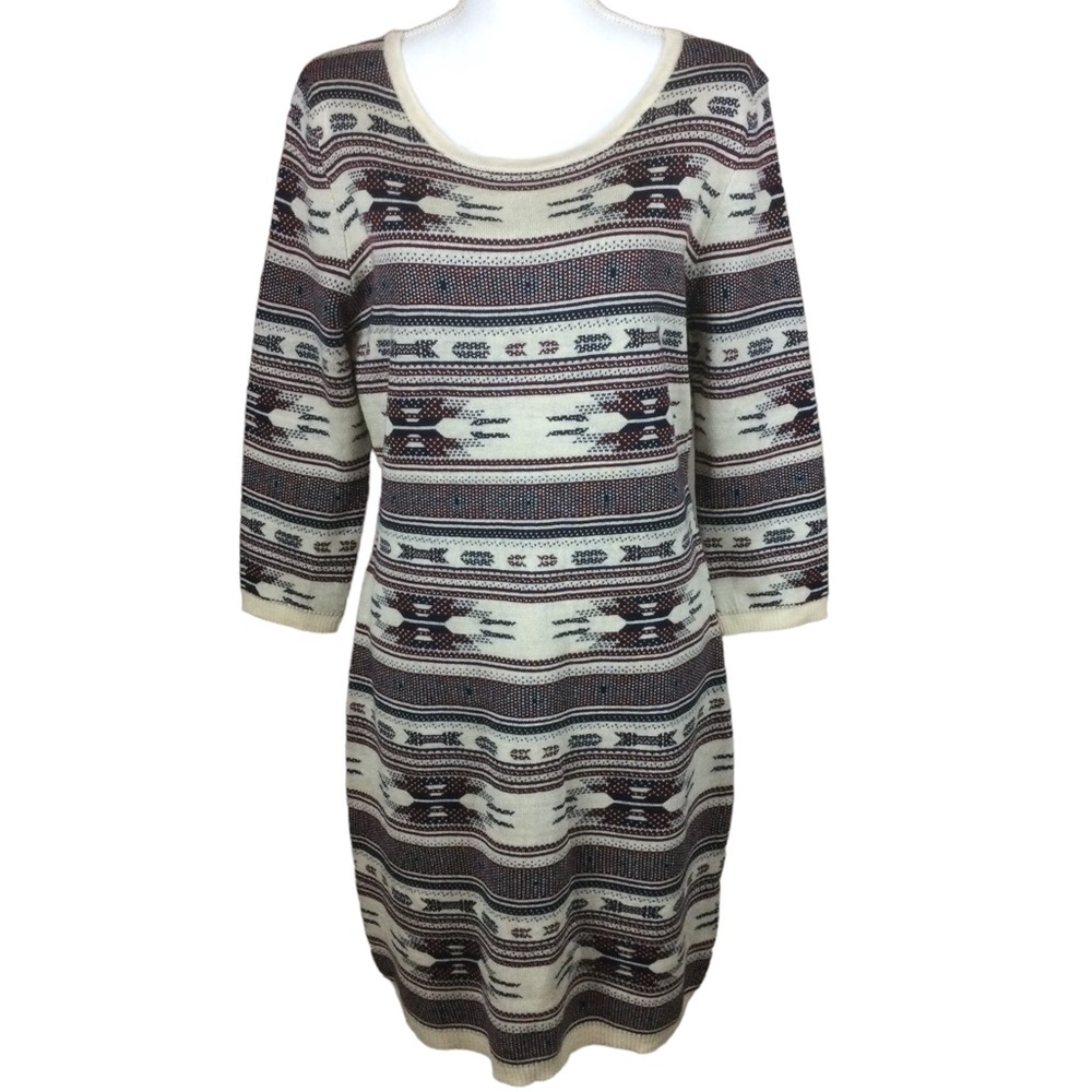 California Moonrise Southwest Knit Sweater Dress Size Large